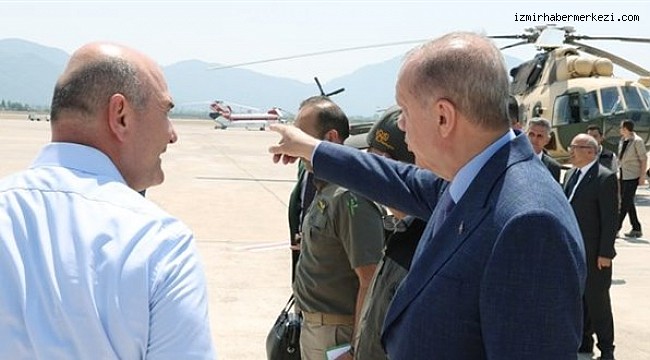 Erdoğan, Soylu ve Kirişci'den Marmaris'teki orman yangınına ilişkin bilgi aldı
