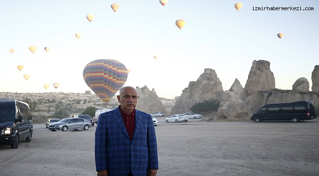 Vahit Kirişci Kapadokya'da yerli balon ile uçtu
