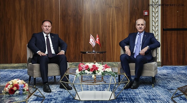 Kurtulmuş, KKTC Cumhuriyet Meclisi Başkanı Öztürkler ile görüştü