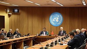 TBMM Başkanı Numan Kurtulmuş, İran Meclis Başkanı Kalibaf ve Pakistan Ulusal Meclis Başkanı Sadık ile bir araya geldi